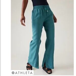 Athleta retreat linen wide leg pants